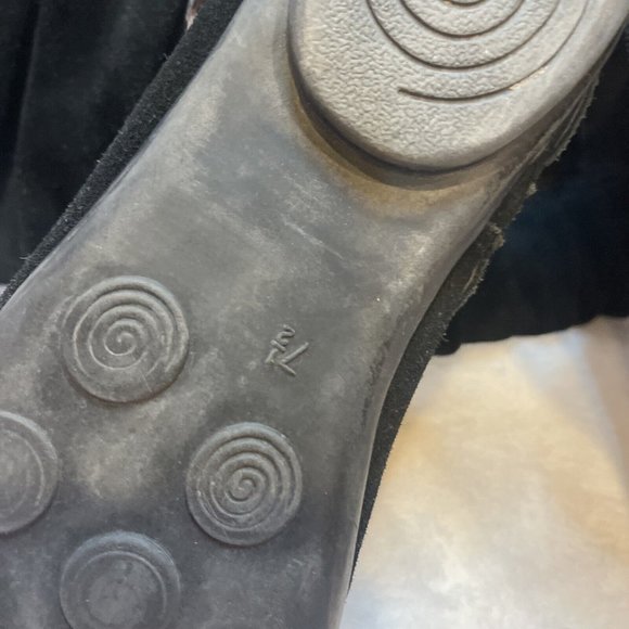 White Mountain Black Suede With Buckle Side Zip Mid Calf Boot Women's Size 7.5 - Picture 8 of 12